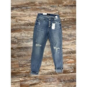 Judy Blue Boyfriend Fit High Rise Jeans Size 0 / 24 New With Tags Button Fly